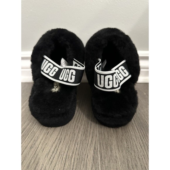 UGG Fluff Yeah Black Slide Sandals for Women, Size US 6 NEW - Picture 3 of 7